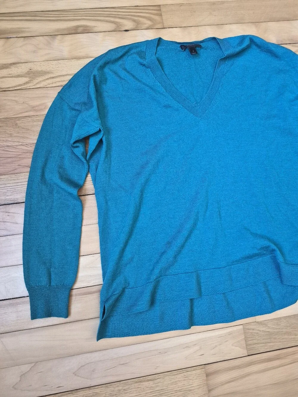 Men's Teal V-Neck Sweater